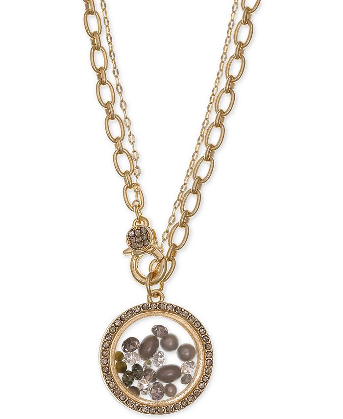 Laundry by Shelli Segal GoldTone Crystal & Imitation Pearl Shaker 18