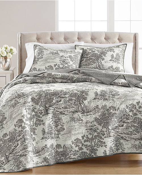 Martha Stewart Collection Fox Toile Twin Quilt Created For Macy S