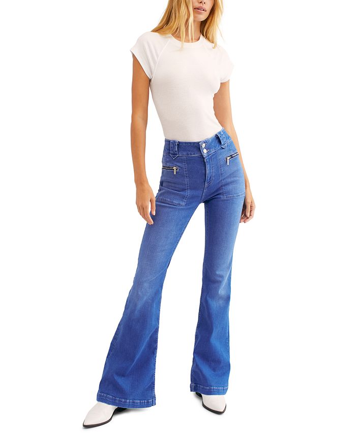 Free People Layla High-Rise Flare Jeans - Macy's