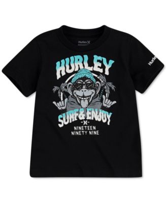 Hurley Little Boys Monkey-Print Cotton T-Shirt - Macy's
