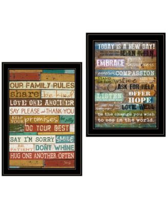 Today Is 2-Piece Vignette by Marla Rae, Black Frame, 15" x 21"