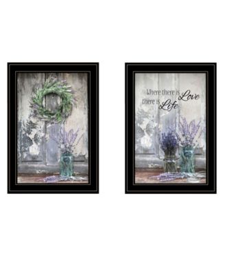 Where There is Love 2-Piece Vignette by Lori Deiter, Black Frame, 15" x 21"