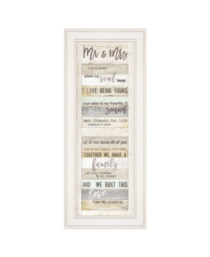 Trendy Decor 4U Mr and Mrs By Marla Rae Ready to hang Framed print White Frame 11