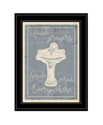 Wash Your Hands by Misty Michelle, Ready to hang Framed Print, Black Frame, 15" x 21"