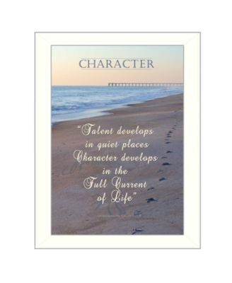 Character By Trendy Decor4U, Printed Wall Art, Ready to hang, White Frame, 14" x 10"