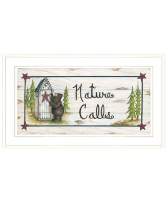 Nature Calls by Mary Ann June, Ready to hang Framed Print, White Frame, 21" x 12"