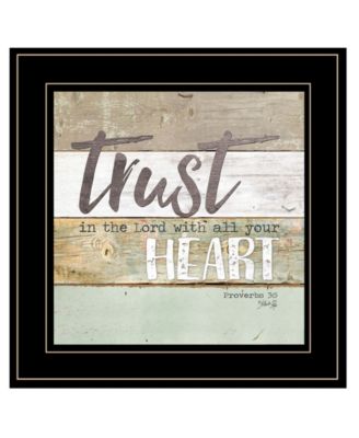 Trust in the Lord by Marla Rae, Ready to hang Framed Print, Black Frame, 15" x 15"