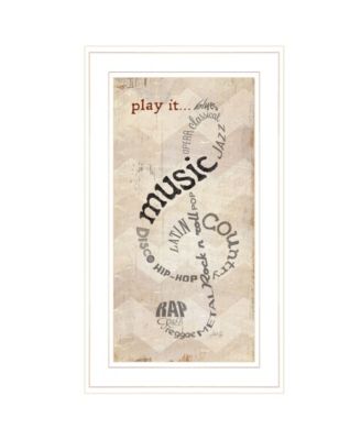 Play It by Marla Rae, Ready to hang Framed Print, White Frame, 12" x 21"