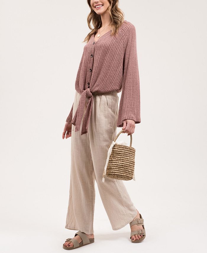 Blu Pepper TieFront Button Top Macy's