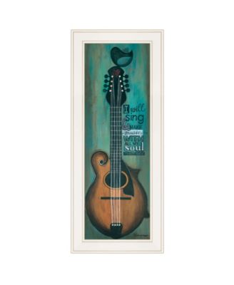 I Will Sing by Tonya Crawford, Ready to hang Framed print, White Frame, 9" x 21"