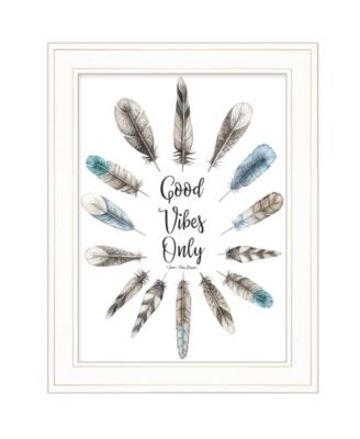 Good Vibes Only by Seven Trees Design, Ready to hang Framed Print, White Frame, 15" x 19"