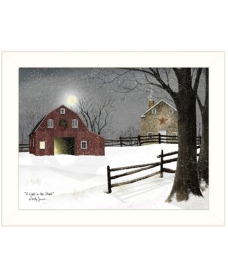 Light in the Stable by Billy Jacobs, Ready to hang Framed Print, White Frame, 18" x 14"