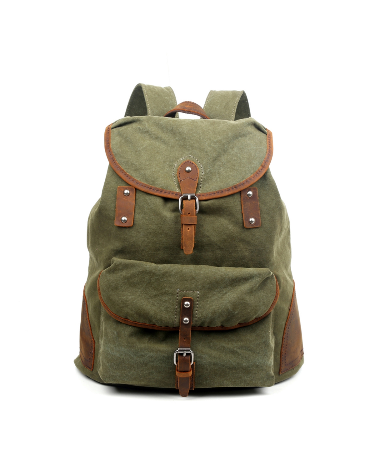 Tsd Brand Milo Canvas Backpack In Olive