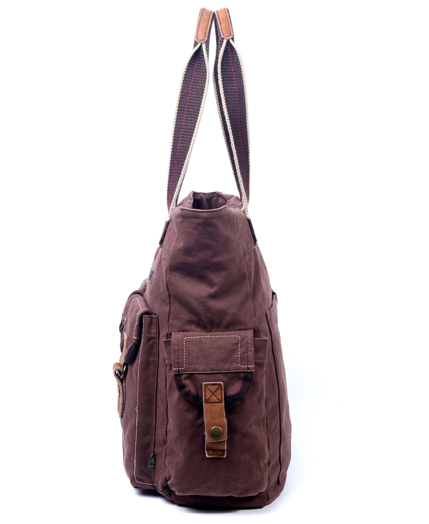 Женская сумка TSD BRAND Atona Utility Canvas, цвет: Коричневый — фото 3