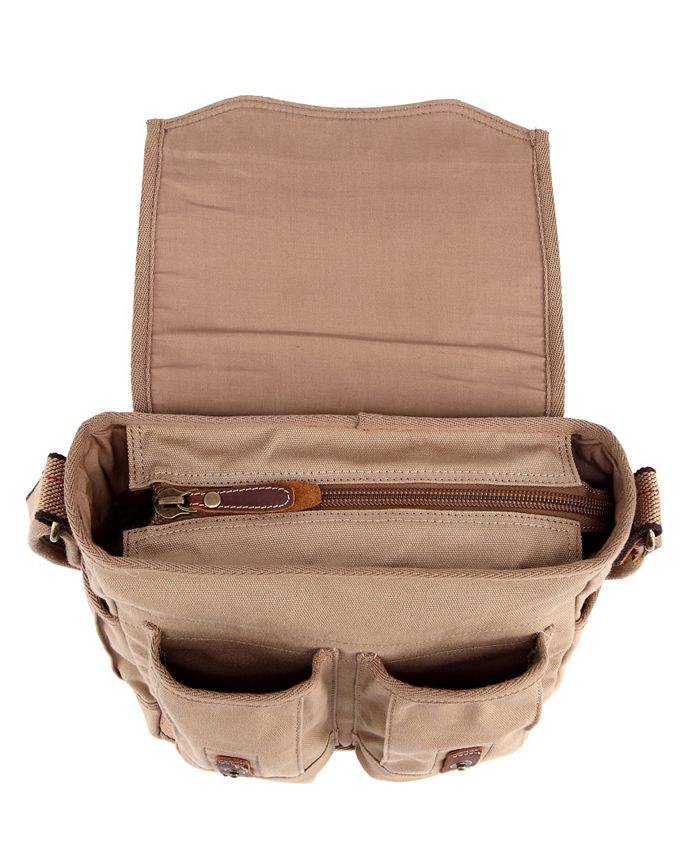 TSD BRAND Turtle Ridge 4-Pocket Canvas Crossbody Bag - Macy's