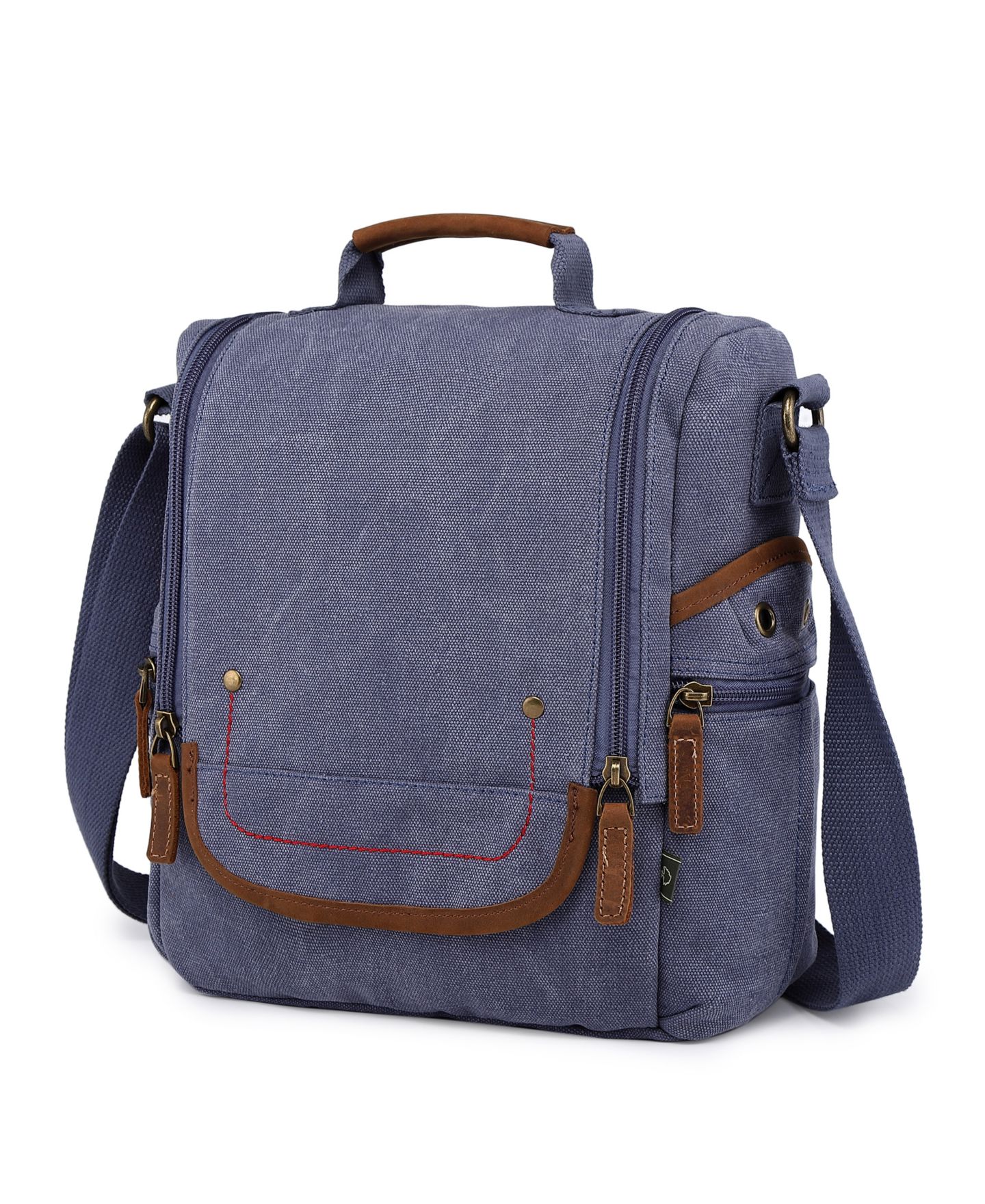 Женская сумка TSD BRAND Atona Traveler Canvas Crossbody, цвет: Синий — фото 2