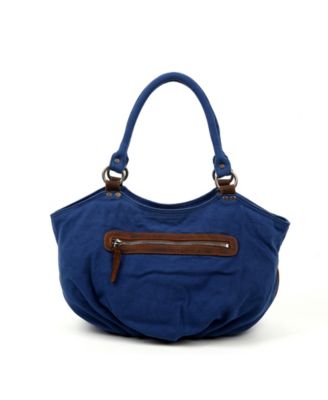 Bold Lotus Canvas Hobo Bag