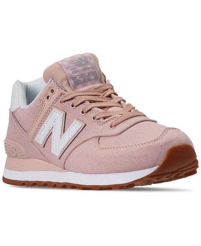 New Balance Women's 574 Gingham Casual Sneakers from Finish Line - Macy's