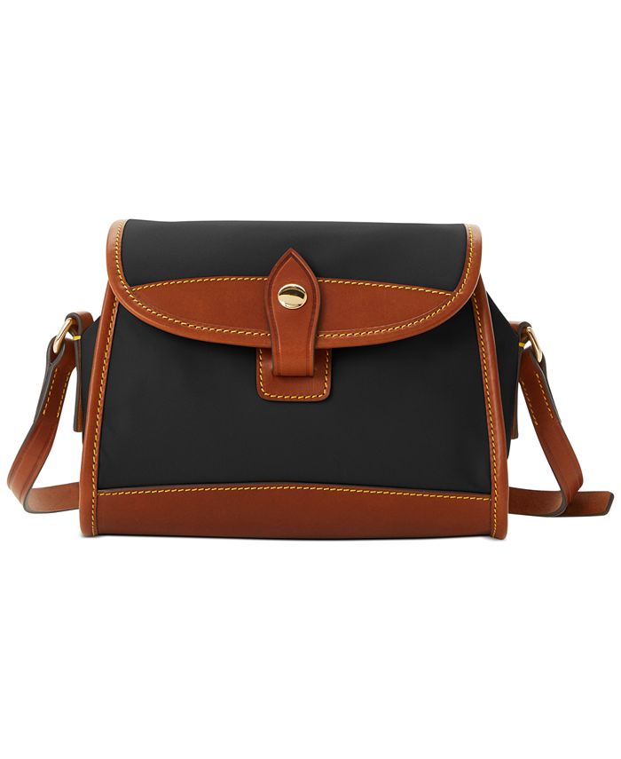 Camden saffiano shop flap crossbody