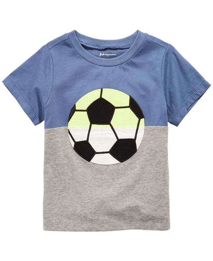 First Impressions Baby Boys Soccer-Print Colorblocked T-Shirt, Created ...