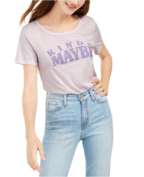 Love Tribe Juniors Kinda Maybe Graphic Print T Shirt Reviews