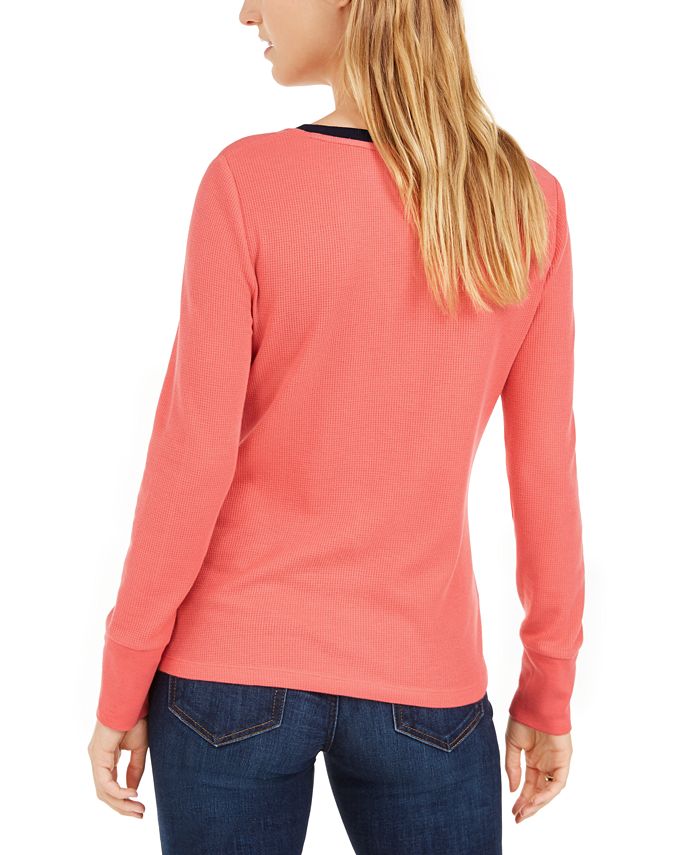 tommy hilfiger waffle knit top