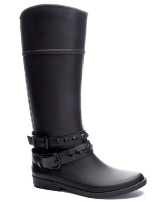 dirty laundry black rain boots