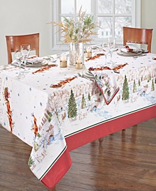 Santa's Snowy Sleighride Tablecloth - 60" x 84"