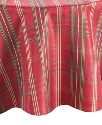 Shimmering Plaid 70" Round Tablecloth