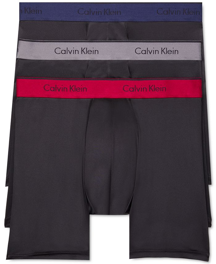 Calvin Klein Men\'s Microfiber Stretch - Boxer 3-Pack Brief Macy\'s