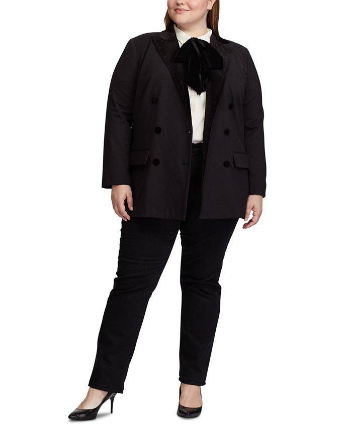 Lauren Ralph Lauren Plus Size Necktie Velvet Shirt Macy's