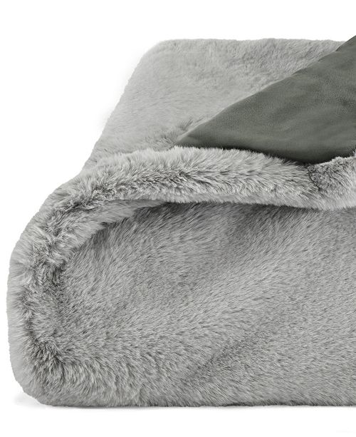 Vera Wang Lapin Faux Fur Throw & Reviews Blankets & Throws Bed & Bath Macy's
