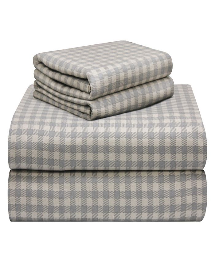 Pointehaven Plaid Flannel Sheet Set, Twin Macy's
