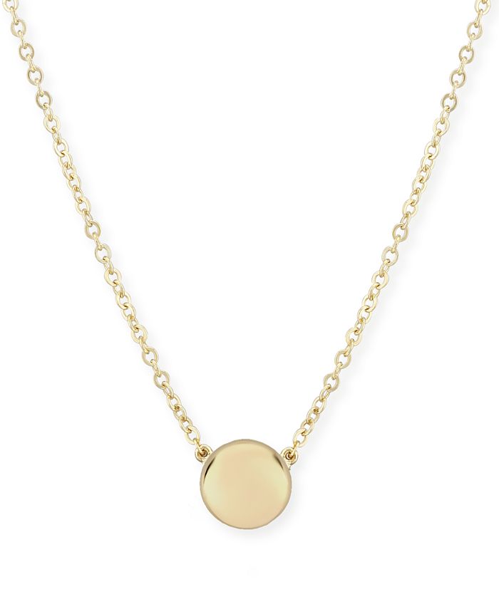 Macy's - Flat Ball Necklace Set in 14k Gold (7mm)