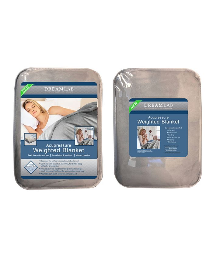 DreamLab 15lb Weighted Blanket with Removable Washable Cover Macy's