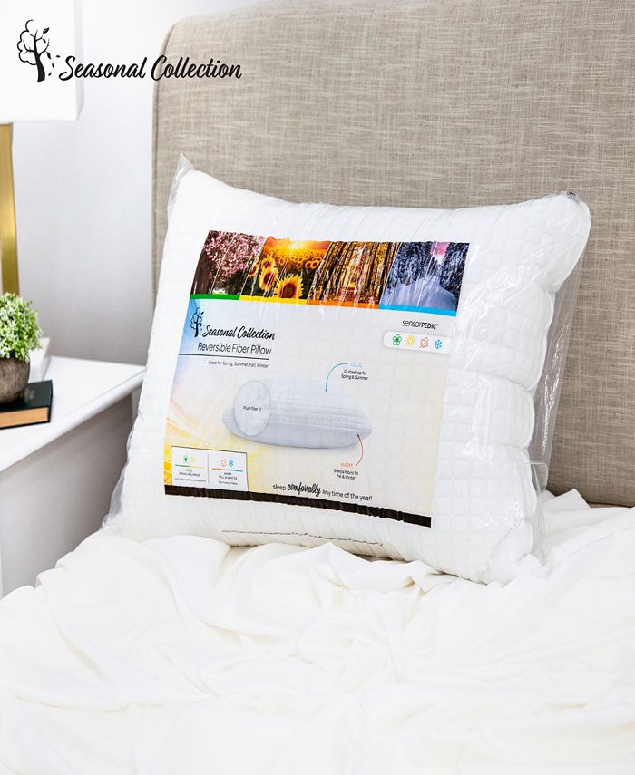 SensorPEDIC All Seasons Reversible Fiber Bed Pillow Macy's