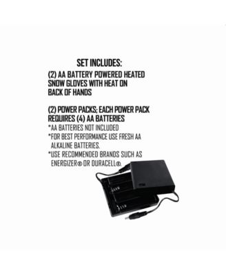 Women's AA Battery Heated Snow Gloves