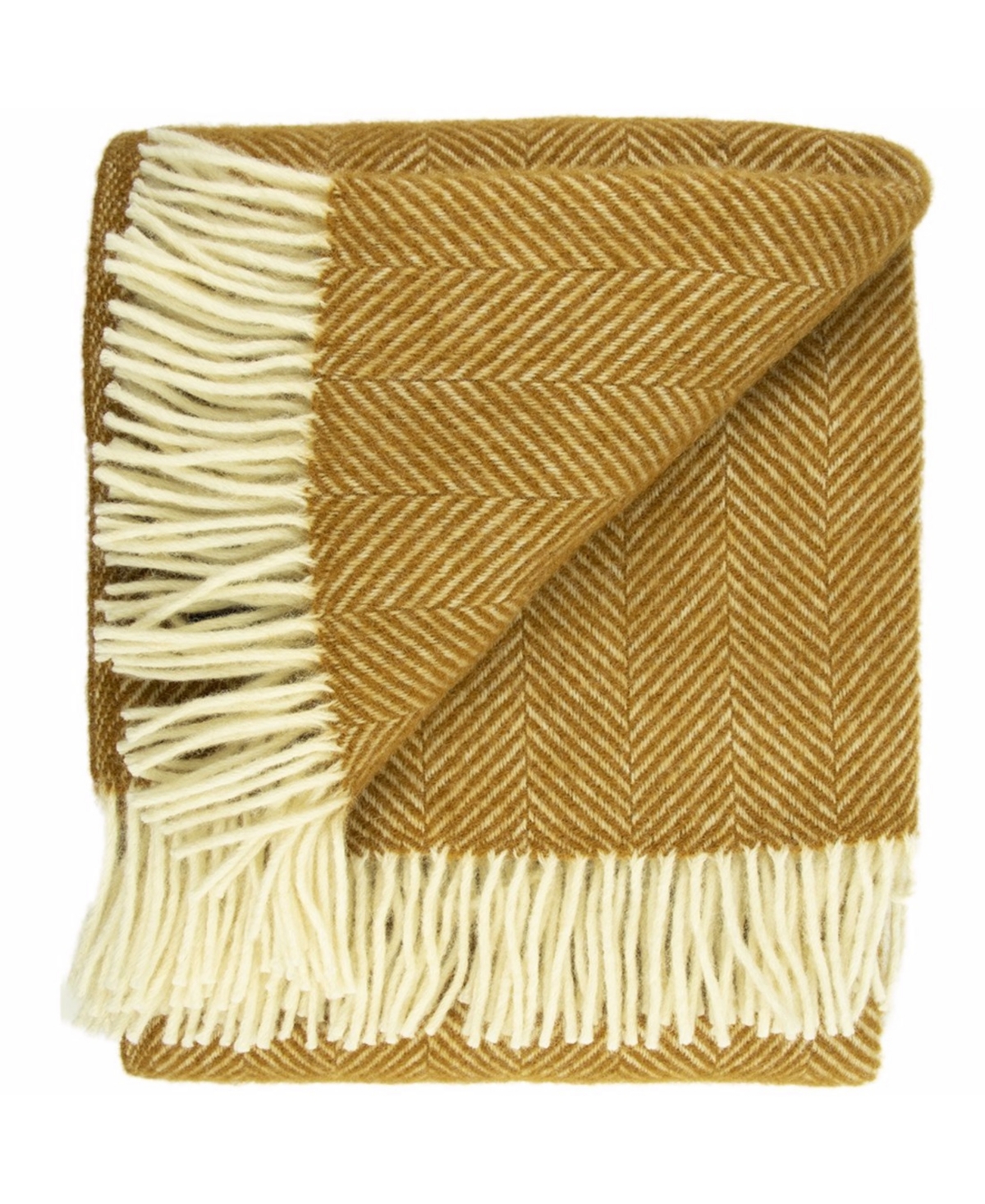 Prince of Scots Highland Tweed Herringbone Pure Wool Oversized Throw, 59