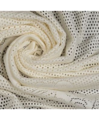 Southampton Home Lace Weave Teddy Bear Baby Blanket