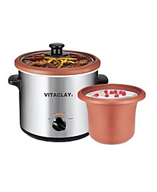 2-in-1 Clay Slow Cooker and Yogurt Maker, 2 QT