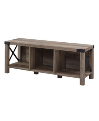 Walker Edison Farmhouse Wood Metal Entry Bench & Reviews - Furniture ...