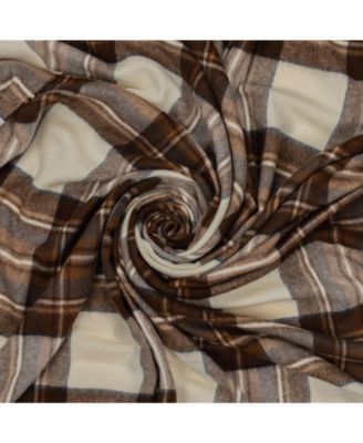 Highland Tartan Tweed Merino Wool Throw, 55" x 72"