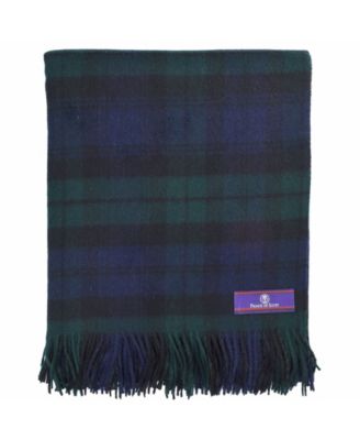 Highland Tartan Tweed Merino Wool Throw, 55" x 72"