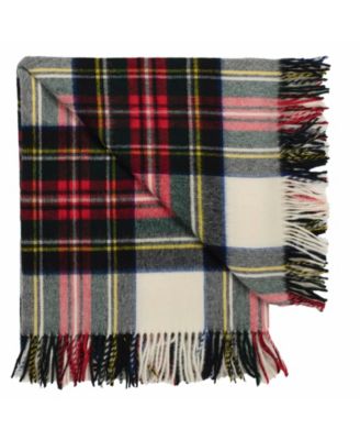 Highland Tartan Tweed Merino Wool Throw, 55" x 72"