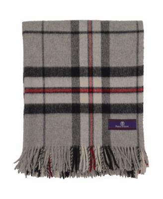 Highland Tartan Tweed Merino Wool Throw, 55" x 72"