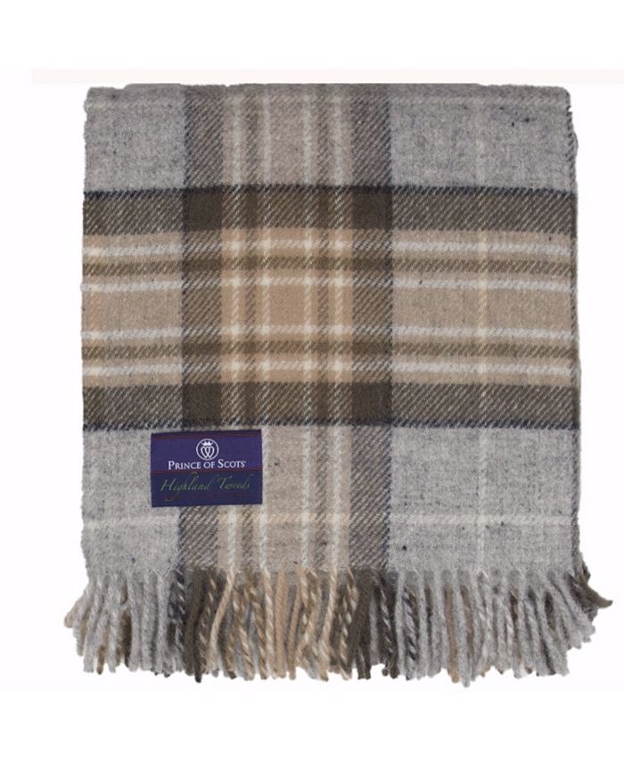 Prince of Scots Tartan Tweed Fluffy Throw & Reviews - Blankets & Throws ...