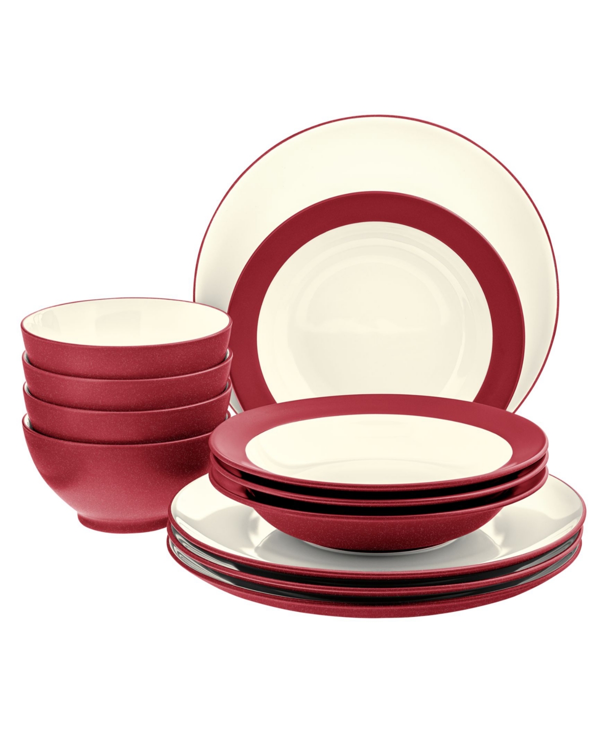 Noritake Colorwave Coupe 12-Piece Dinnerware Set, Service for 4