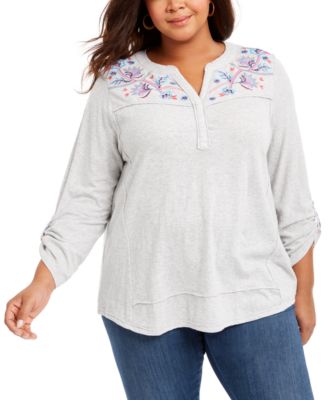 macy's style & co plus size tops