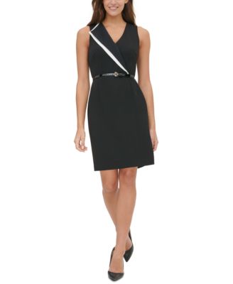 tommy hilfiger belted sheath dress