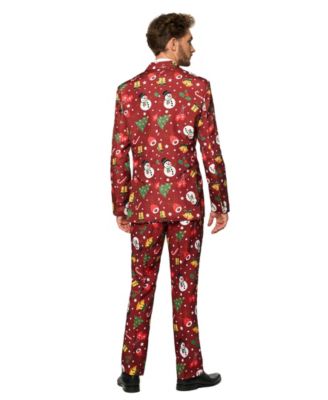 Men's Christmas Suit - Real Light Up Festive Outfit Slim Fit - Green